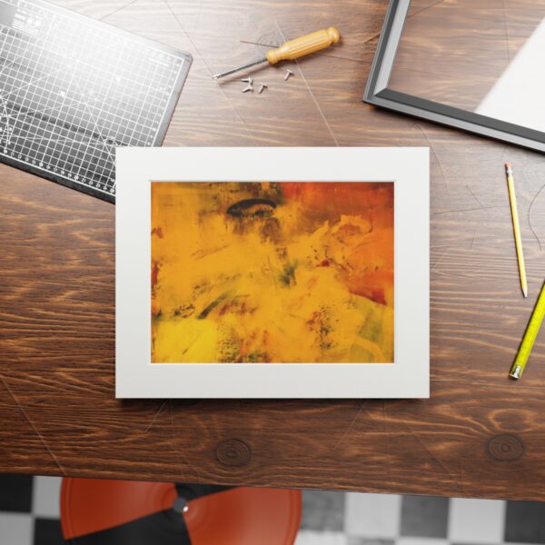 Study In Orange One - Fine Art Prints (Passepartout Paper Frame) - Image 4